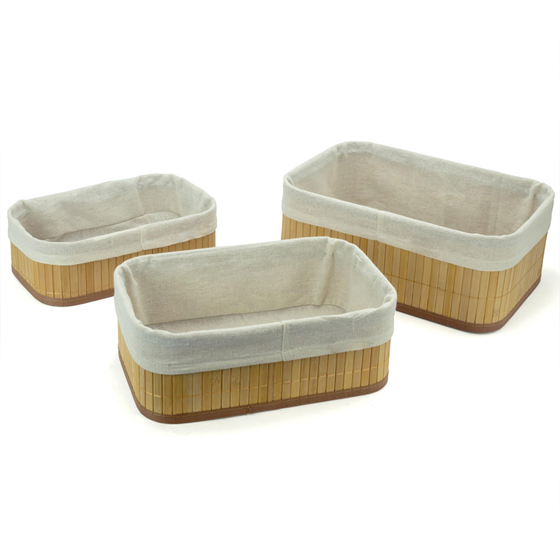 Basket Laundry Bamboo Home Storage Basket for Bathroom Household
