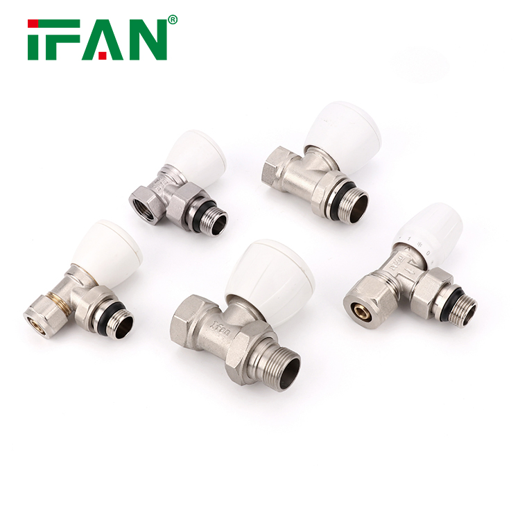 Ifan High Pressure Radiator Valve Radiator Angle Valve 1/2 3/4 Inch Brass Radiator Valve