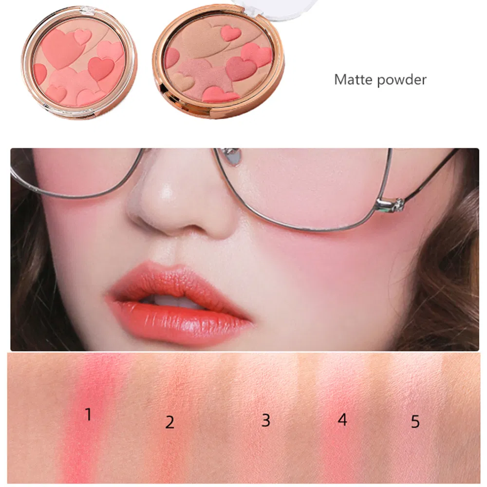 Mineral Cosmetic Blush Makeup Blusher Compact Face Cheek Powder for Facial Blush