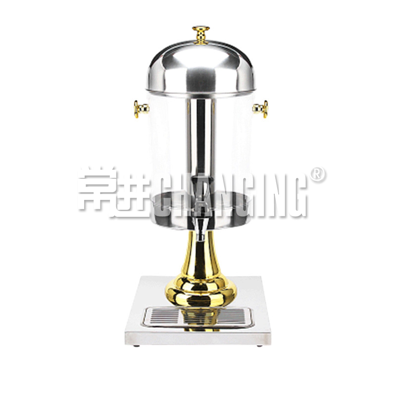 Changing Triple Tank Stainless Steel Milk Dispenser with Gold-Plated