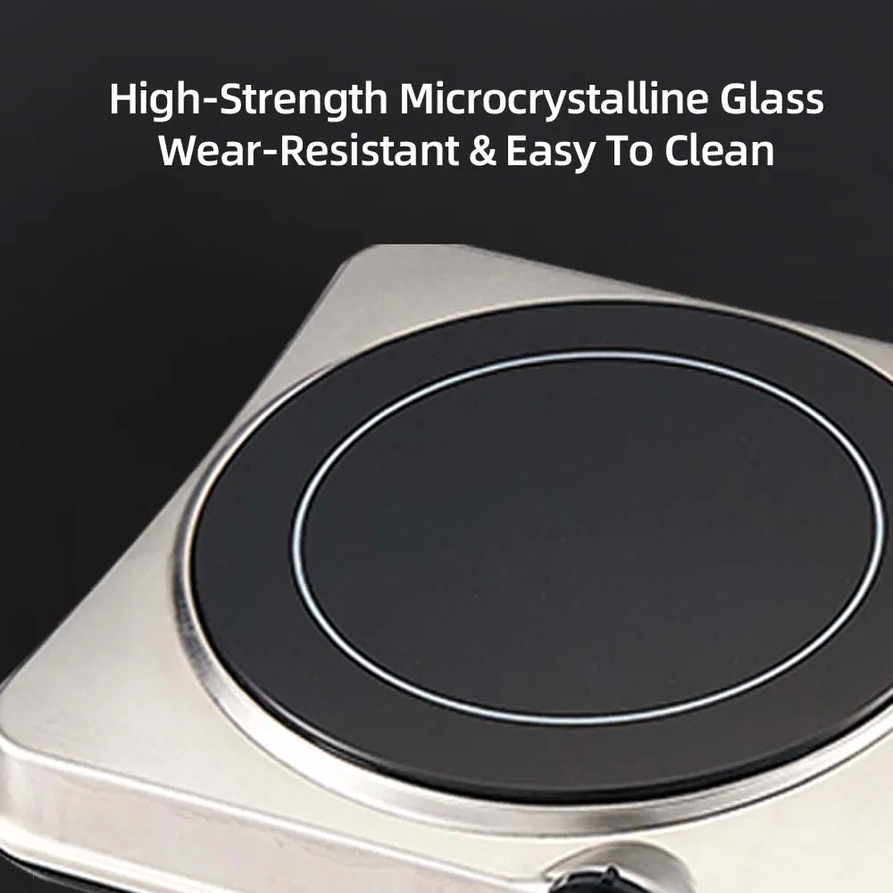 Portable Double Burner Infrared Electric Cooktop for Home Use