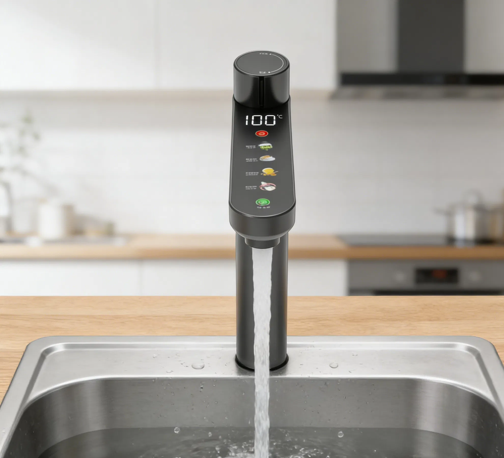 Advanced Kitchen Faucet with Rotary Touch and Instant Heating Feature
