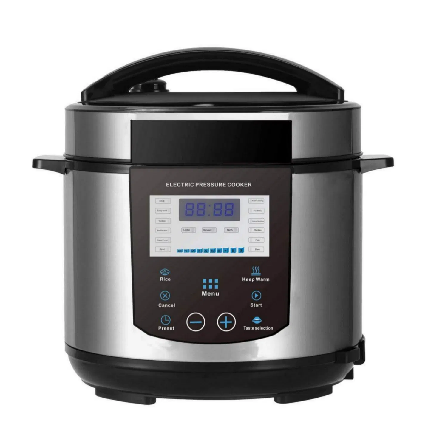 Multi-Layer Safety System Electric Pressure Cooker with Pressure Control and Temperature Monitoring Features