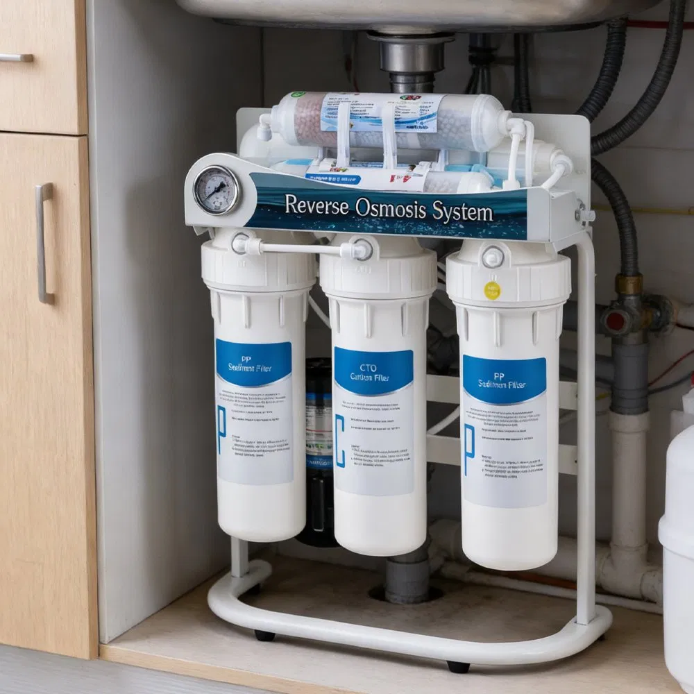 75 Gpd Alkaline RO Reverse Osmosis System Household Water Filter Manufacturer Household Water Purifier with Water Storage Tank