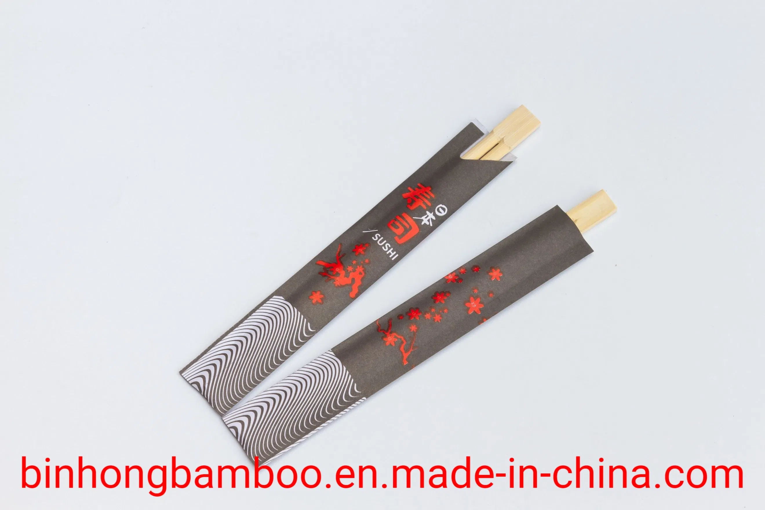 Disposable Round Bamboo Chopsticks Panda Pattern Printing Plastic Pack for Wholesale