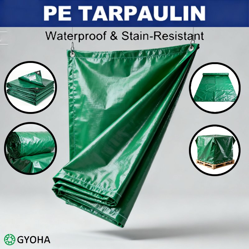 Waterproof Fabric PE Tarpaulin Tarp with Customized and Reinforced Edges Cover PE Sheet