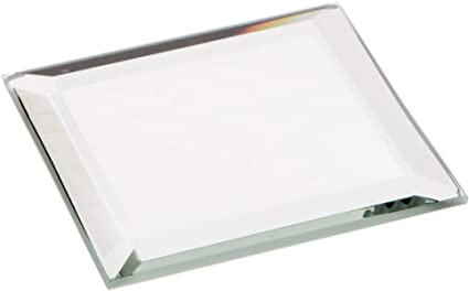 5 X 12 Inch Rectangular Mirror Plate, 3mm Thick with Beveled Edge, 3 PCS