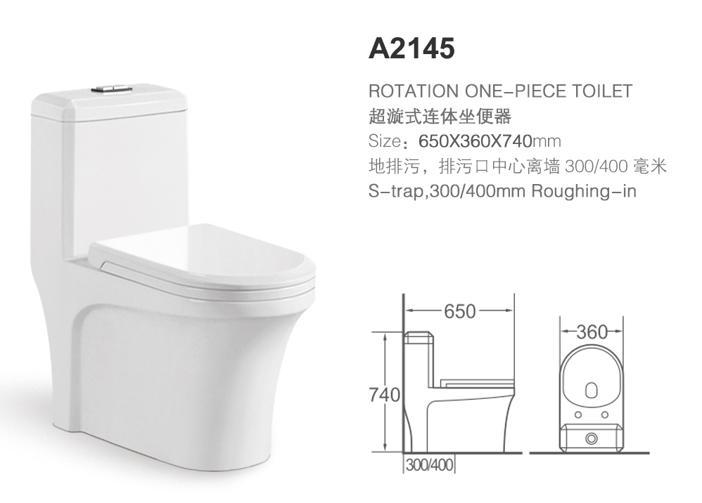 Ceramic One-Piece Toilet, Sanitary Ware, Inodoro, Lavabo, Toilet & Lavatory Sink