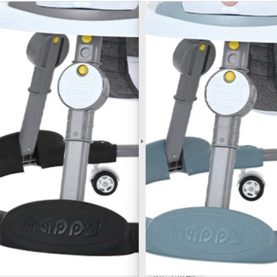 O Type Bottom with Music Tray Adjustable Frame Baby Walker