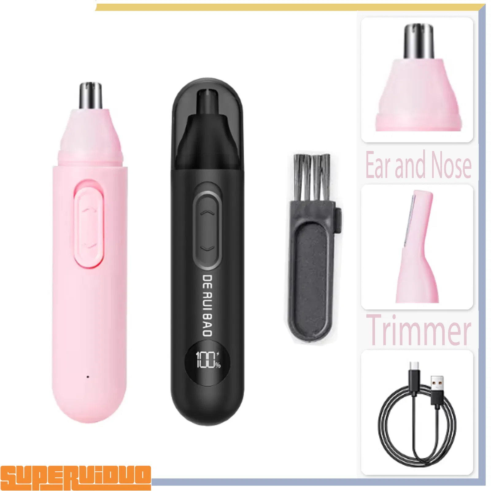 Compact Pen-Shaped Portable Ear and Nose Trimmer