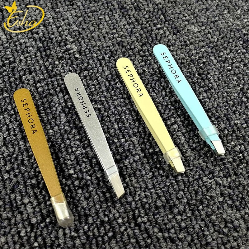 Mini Squared Slanted Eyelash Eyebrow Tweezer