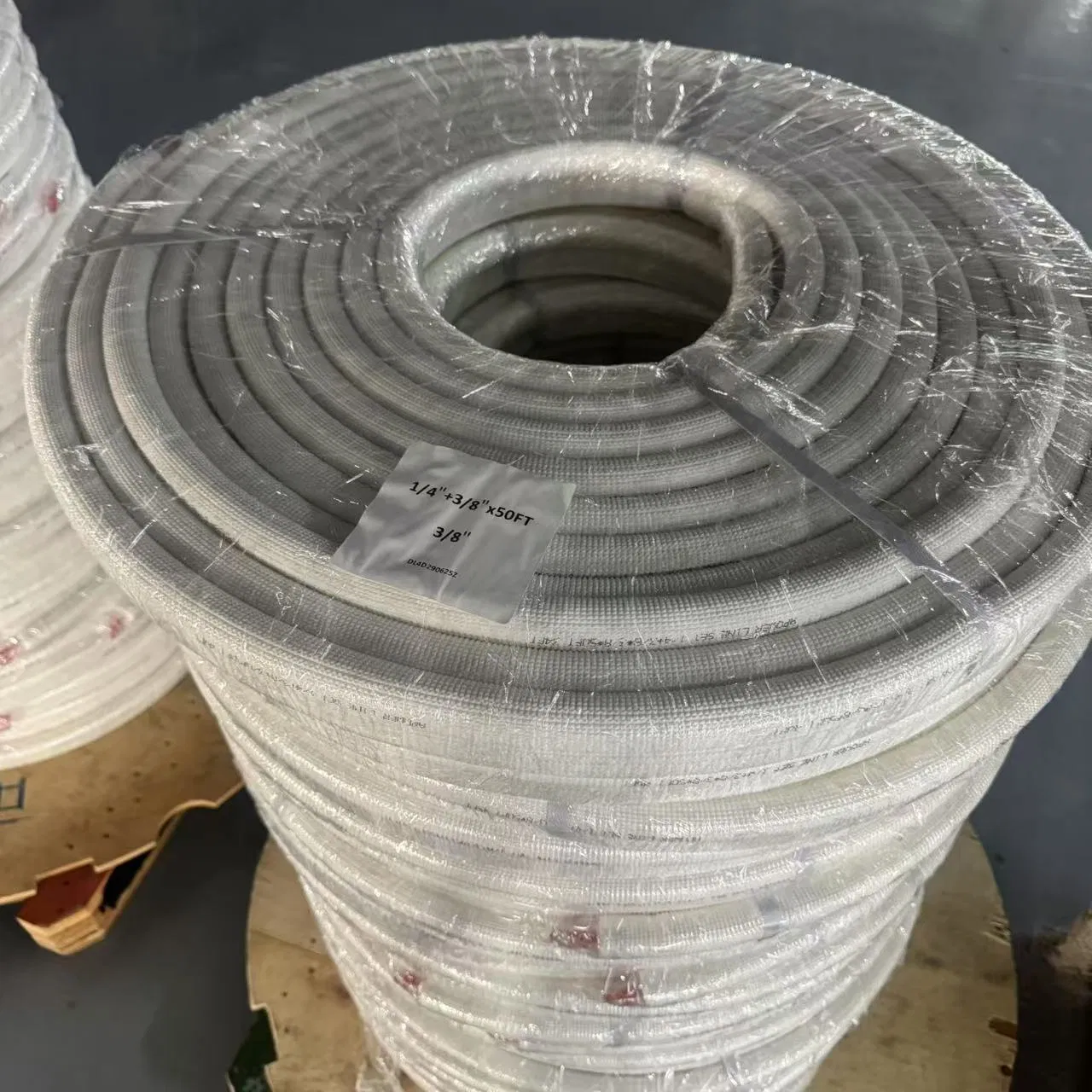 20m Customized Size Copper Pair Coils White PE Insulation Pipe HVAC