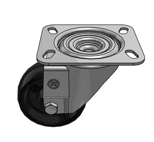 Yikong Tr 100mm Polyurethane Industry Trolley Durable and Sustainable 200dan Wheel Caster Wheels for Agv AMR Forklift
