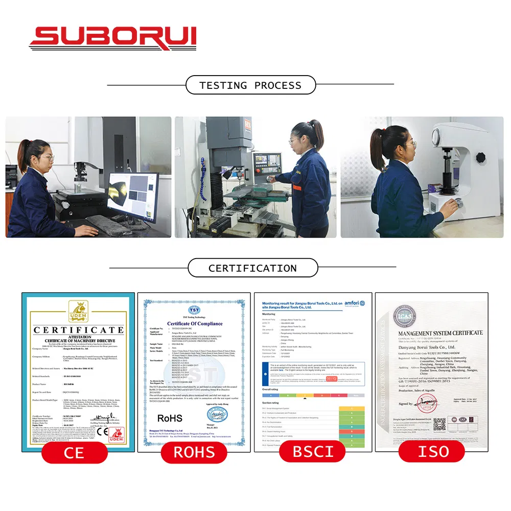 Suborui Industrial Impact 1/4"Quick Change Hex Shank HSS Fully Ground Twist Drill Bit for Staninless Steel