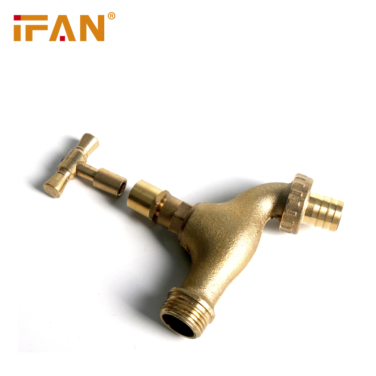 Ifan Wholesale Bibcock Water Tap Full Sizes Brass Grifo Garden Bibcock Water Tap with Water Outlet