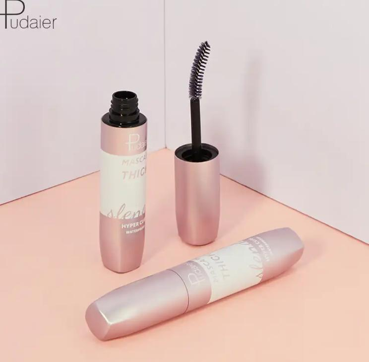 Online Wholesale in Stock Cosmetics Thick Curling Waterproof Slender Waterproof Non-Smudge Silicone Brush Head 4D Curling Fiber Lash Eyelash Mascara