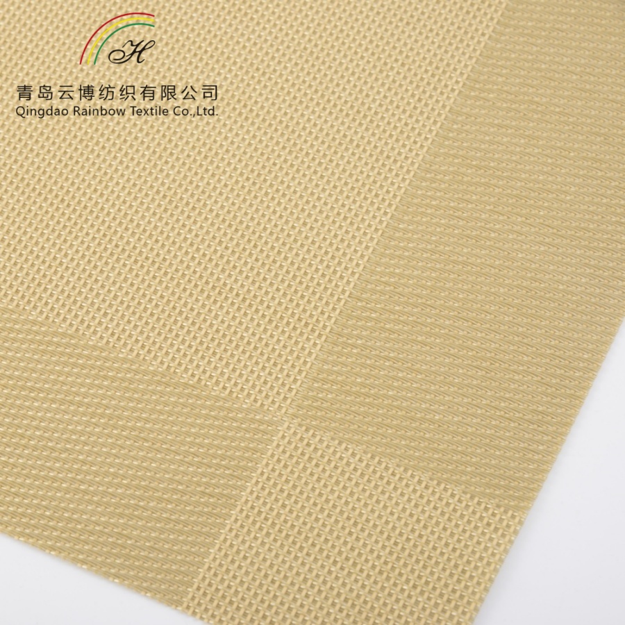 PVC+Polyester Waterproof Non-Slip Insulation Table Mats Placemat Factory Price Kitchen Dining