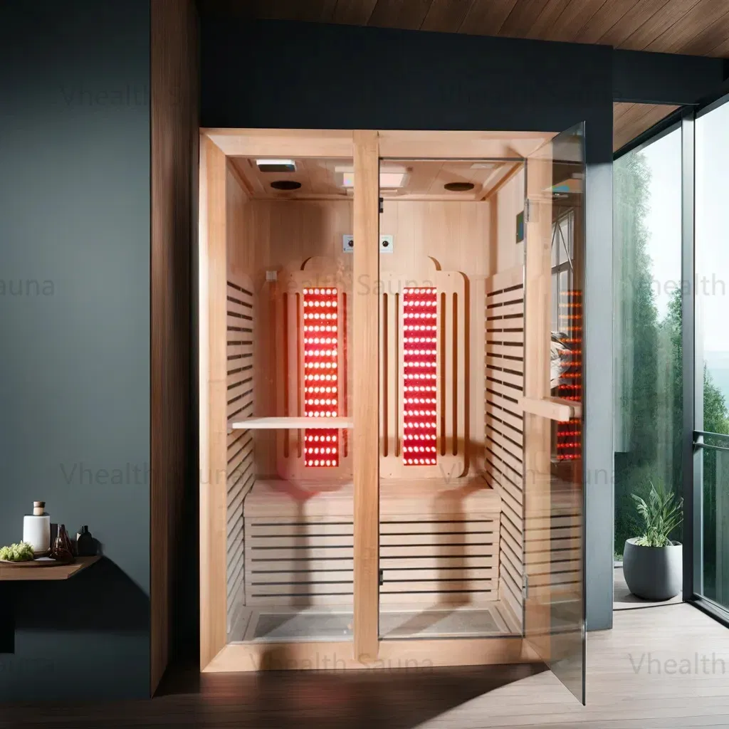 Мини сауна инфракрасная сухая 2-местная из канадского кедра