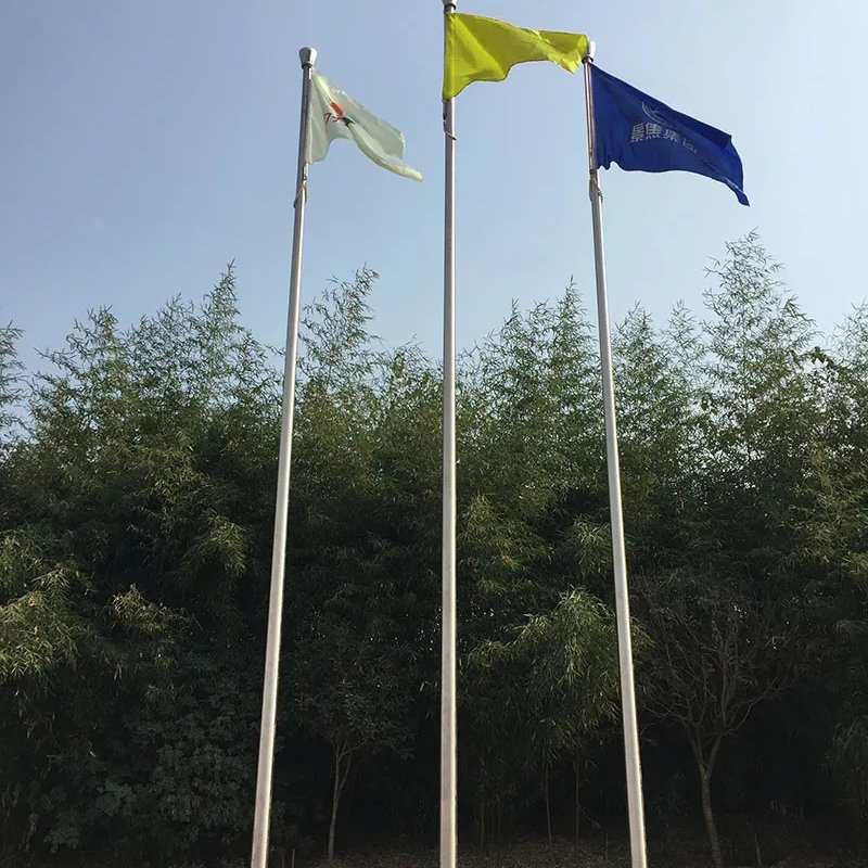 Automatic Raise Flag Pole 20FT Stainless Steel Tapered Flagpole High 40 Feet Electric Flag Poles