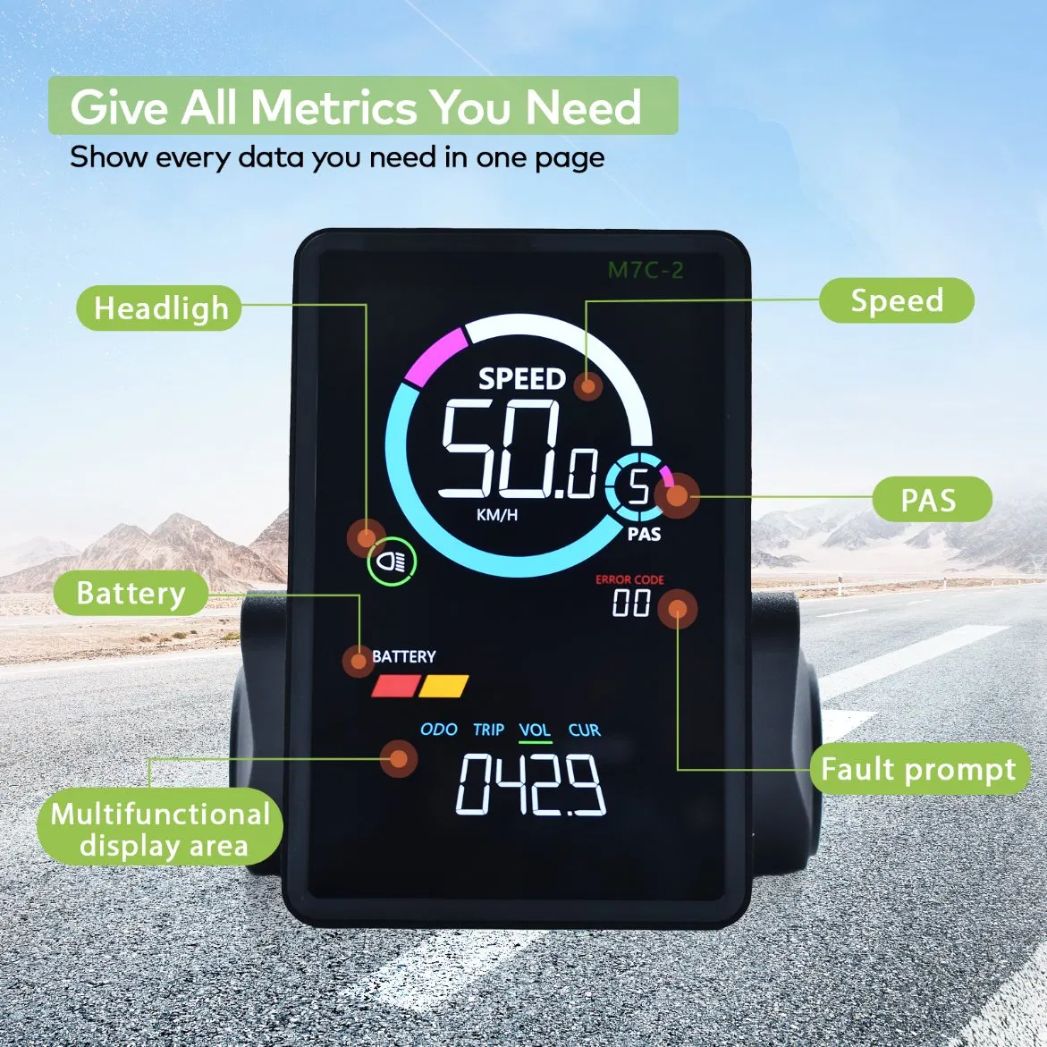 Fatbike V20 Ebike LCD Screen Cycling Scooter Accessories