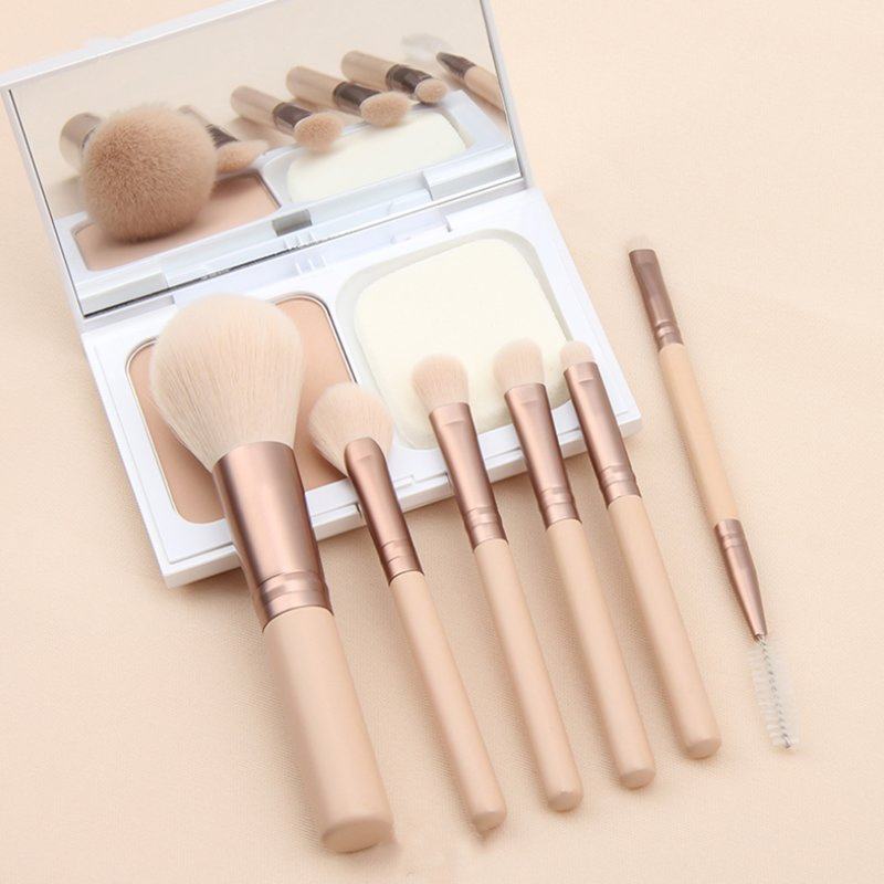 Wholesale Private Label Makeup Brush Set Custom 7PCS Skin-Friendly Cosmetic Powder Brush Makeup Brush Set