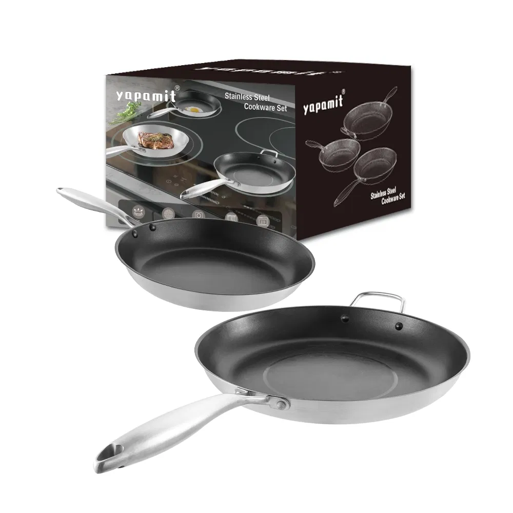 Factory New House Gift Stainless Steel Non Stick Commercial Kitchenware Frying Pan