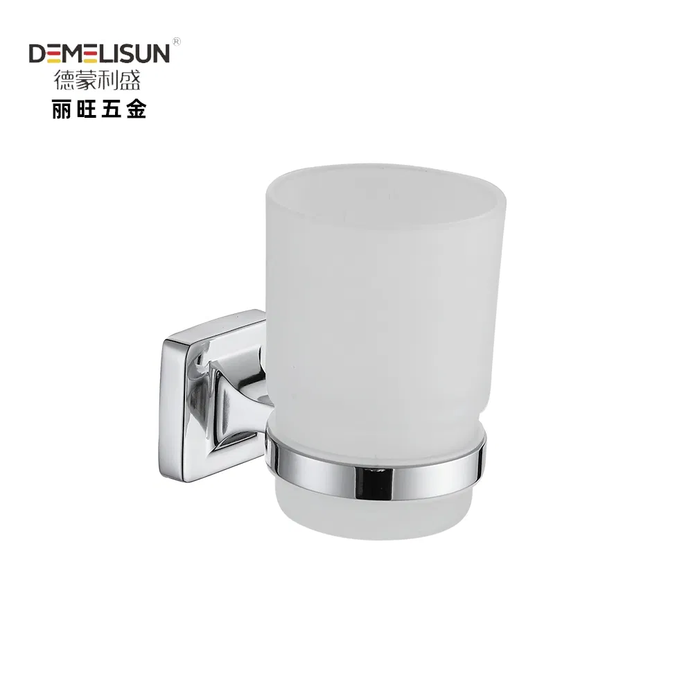 Durable Mouthwash Cup Hotel Bathroom Accessories Stainless Steel 304 Double Glass Toothbrush Cup Holder