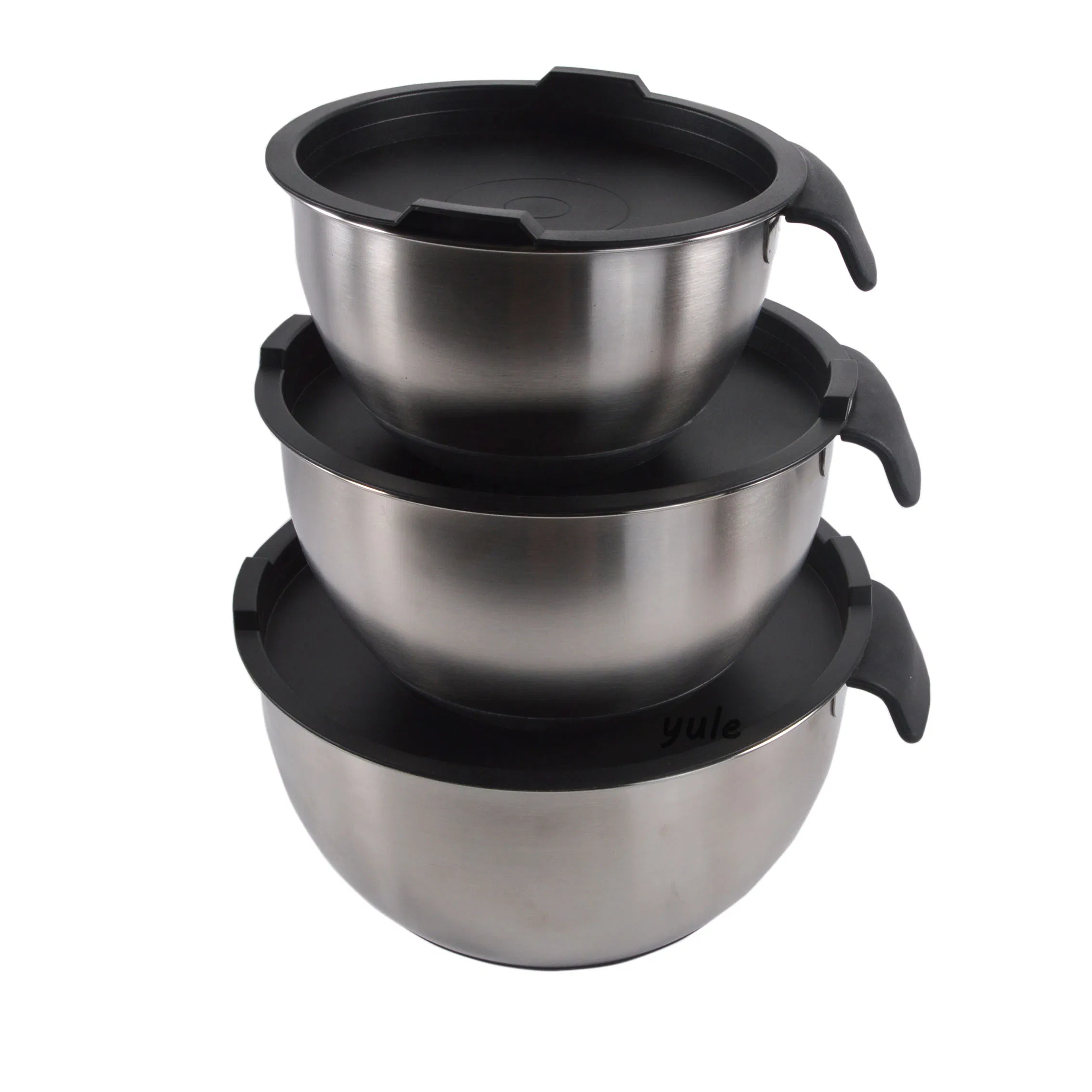 Black Color Short Handle Stainless Steel Mixing Bowl