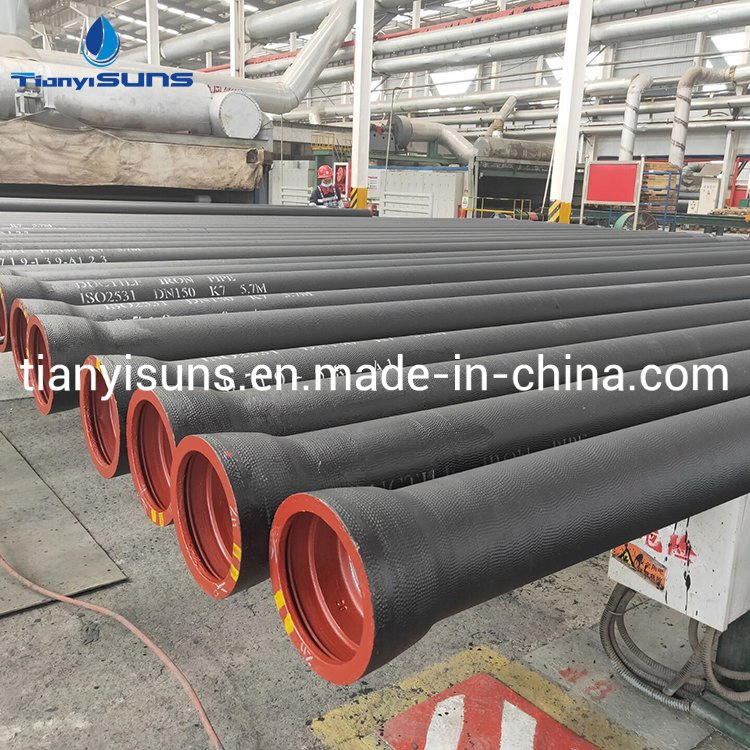 ISO 2531 K9 Factory Direct Sales Price Cement Lining Bitumen Coated Ductile Cast Iron Pipes