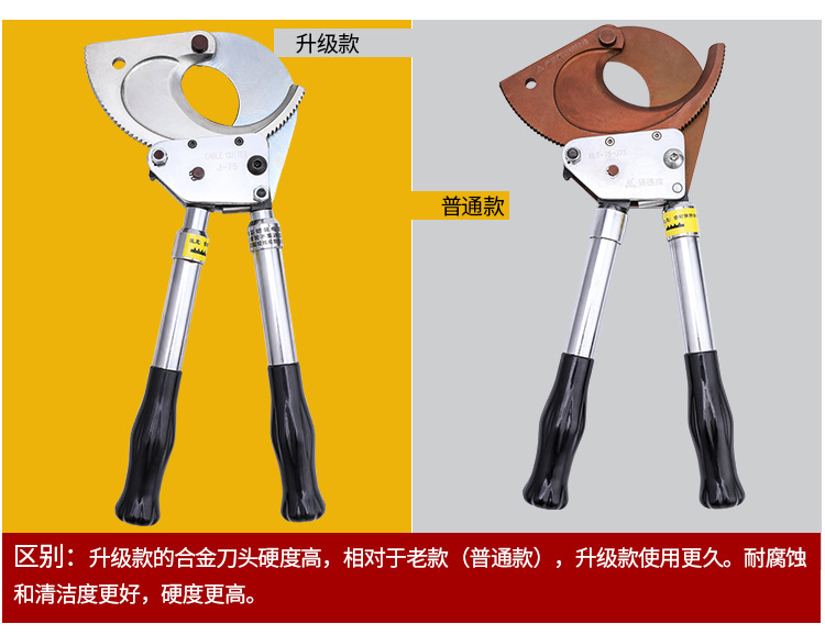 Cu Al Armored Cable up to Dia 50mm Ratchet Cable Cutter (J52)