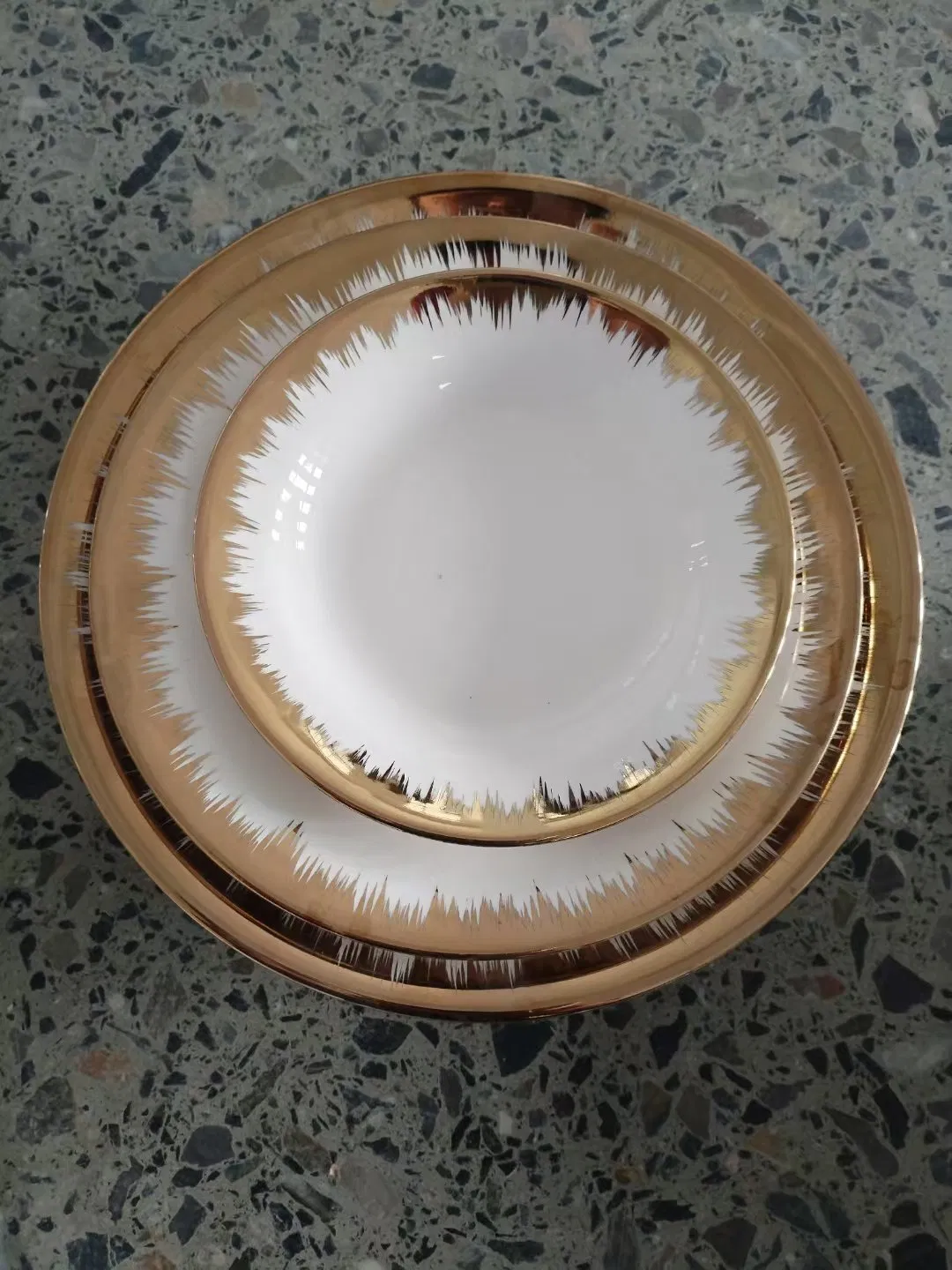 Dinner Plate Bowl Soup Plate Golden Line Porcelainware Ceramics Tableware