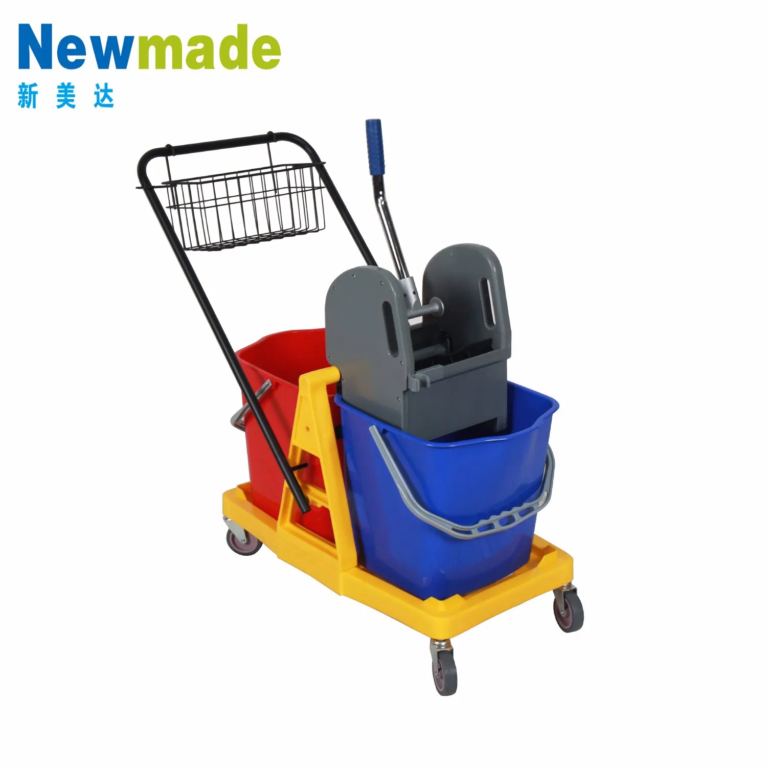 H0218 46L Down Press Double Cleaning Wringer Trolley