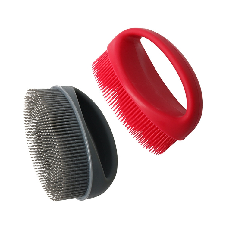 New Product Hand-Held Non-Slip Wear-Resistant Silicone Bath Brush, Bath Cleaning Massage Brushes Srubber