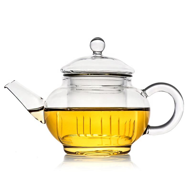 Wholesale Hand Blown 250ml Glass Teapot with Infuser for Tea