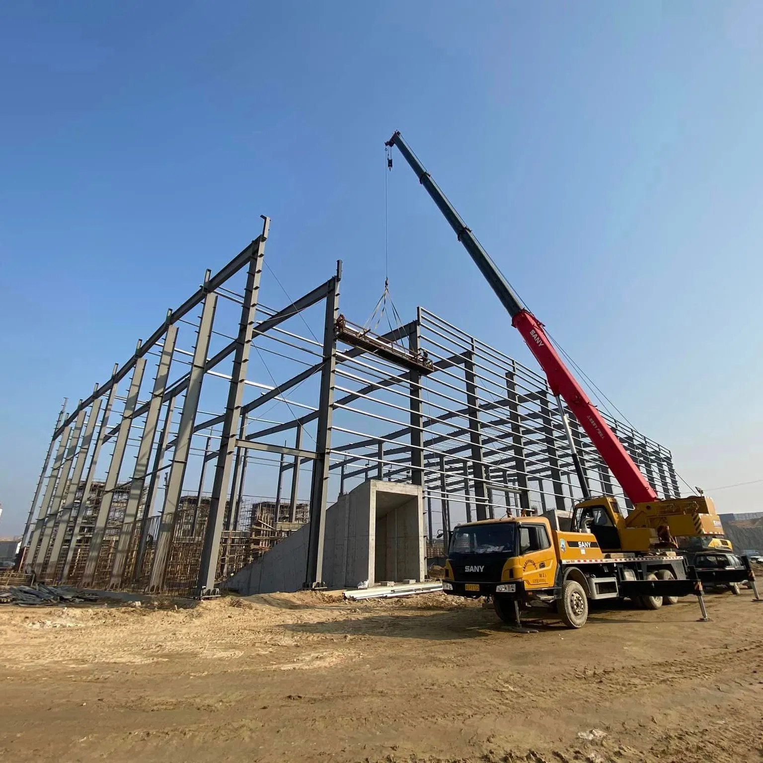 H Section Steel Column and Beam Structure Warehouse