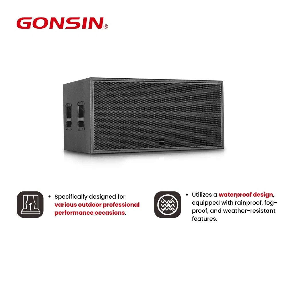 Outdoor Full-Range Line Array Speaker Sound System with Power Amplifier