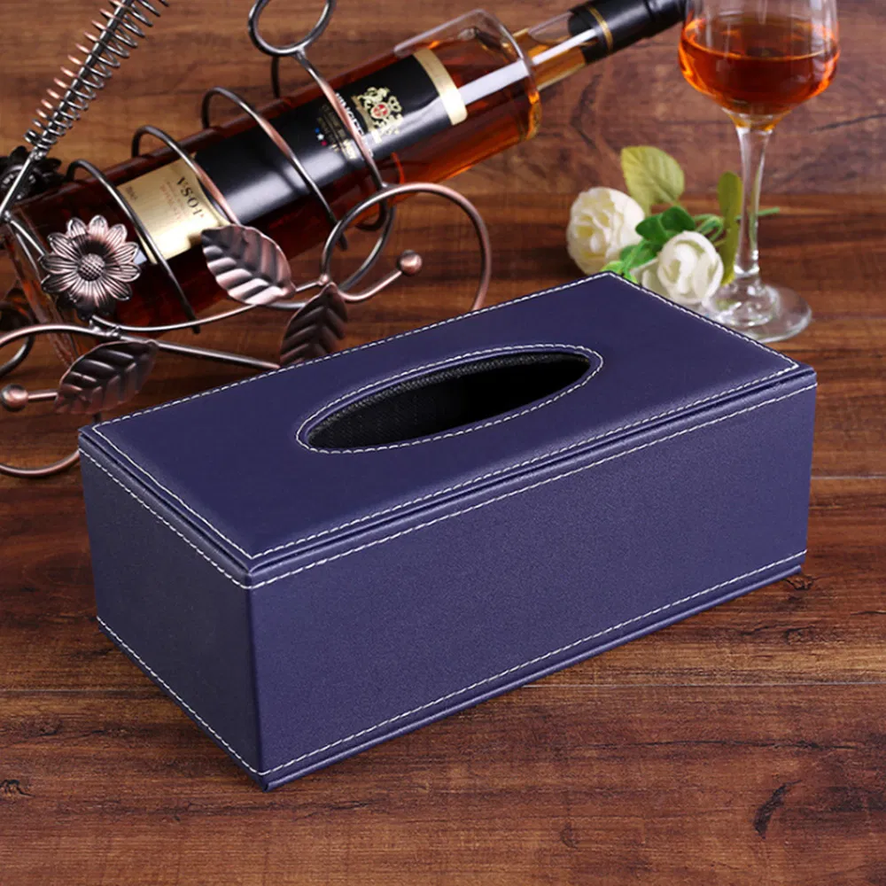 Restaurant Leather Room Luxury Decorative Hotel Tissue Box