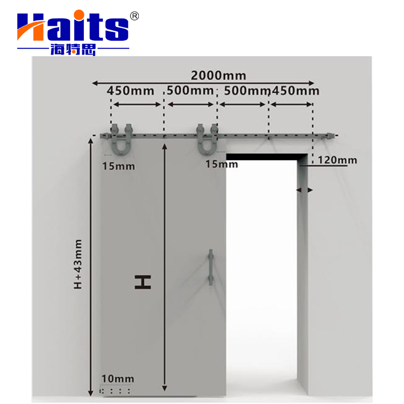 Furniture Fittings and Applications Sliding Barn Door Hardware Kits China Wholesale Factory