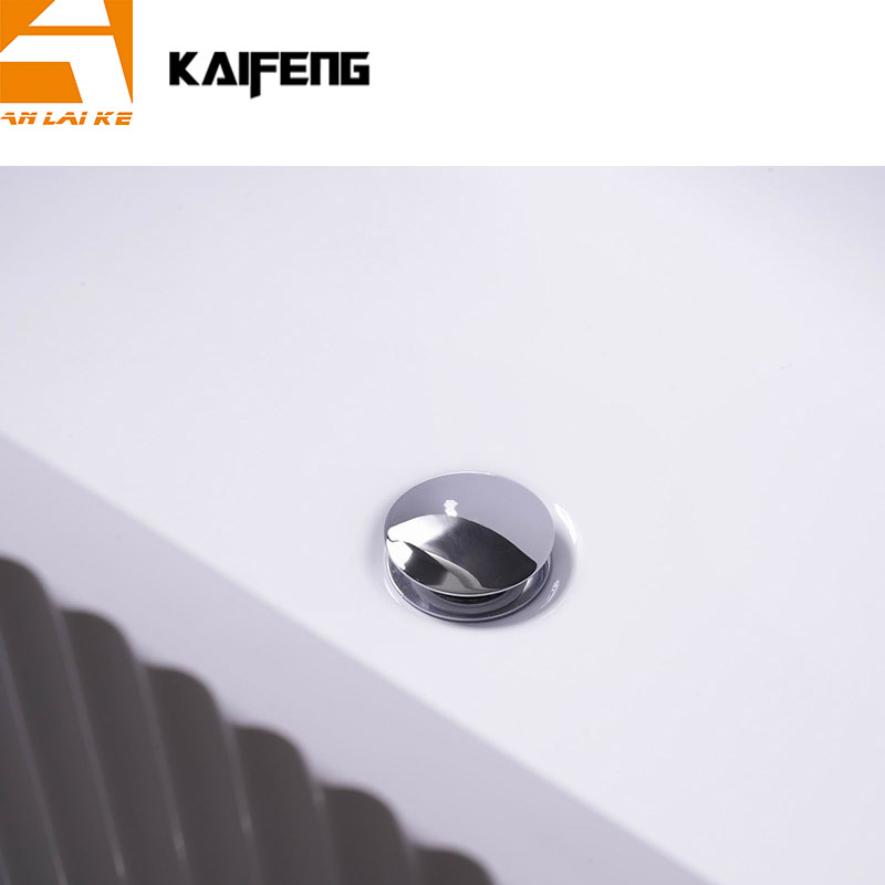 Угловая акриловая ванна Freestanding с рифлением