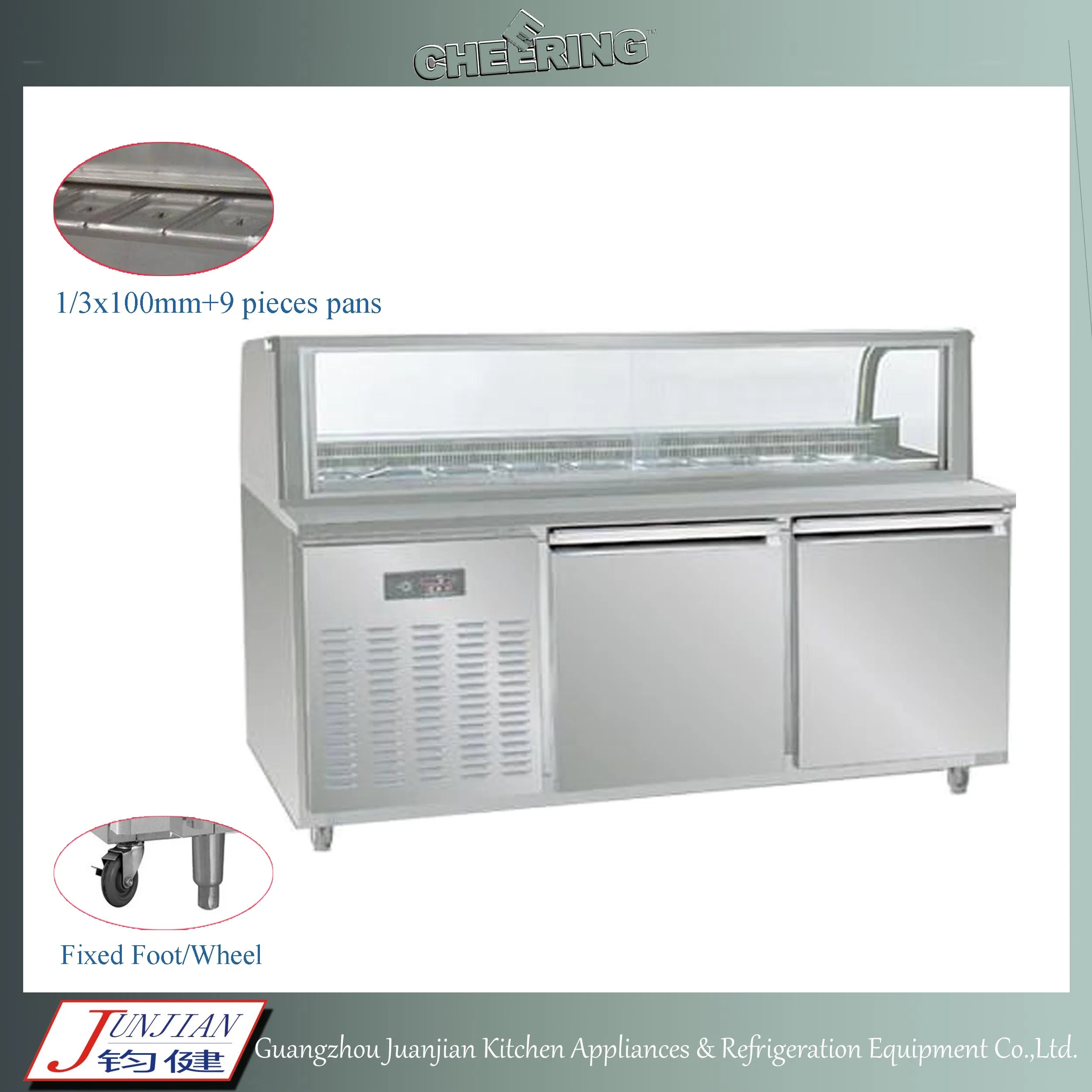 CE Certified 3-Door Commercial Pizza Sandwich Refrigerator Unit