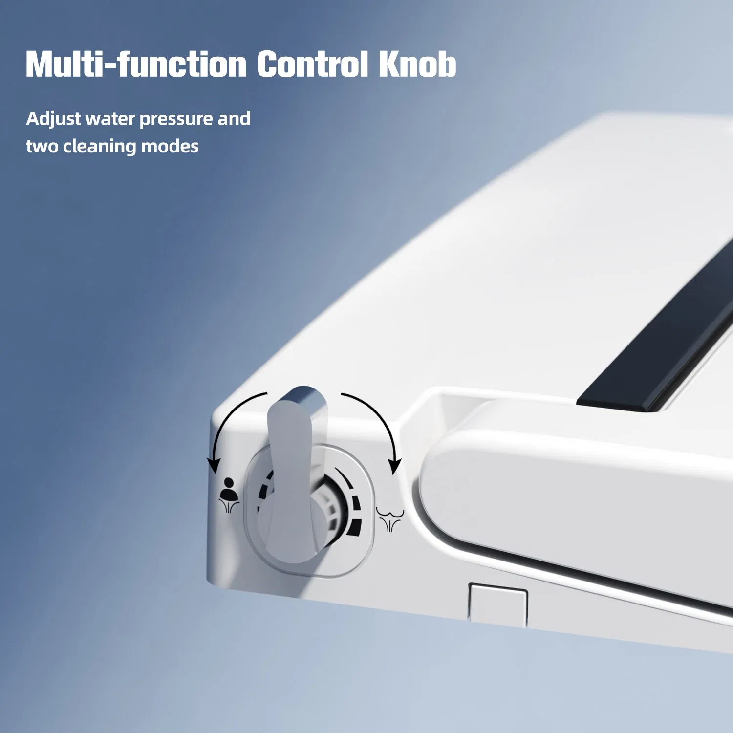 Non-Electric Bidet Toilet Seat Slim Design Dual Nozzle Bidet Adjustable Water Pressures Elongated Smart Toilet Cover