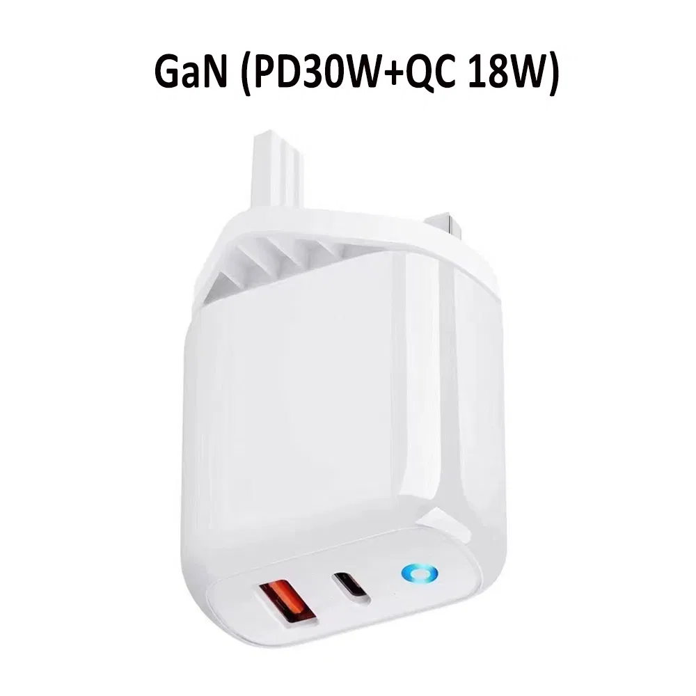 Быстрая зарядка GaN 30W для iPhone и Samsung