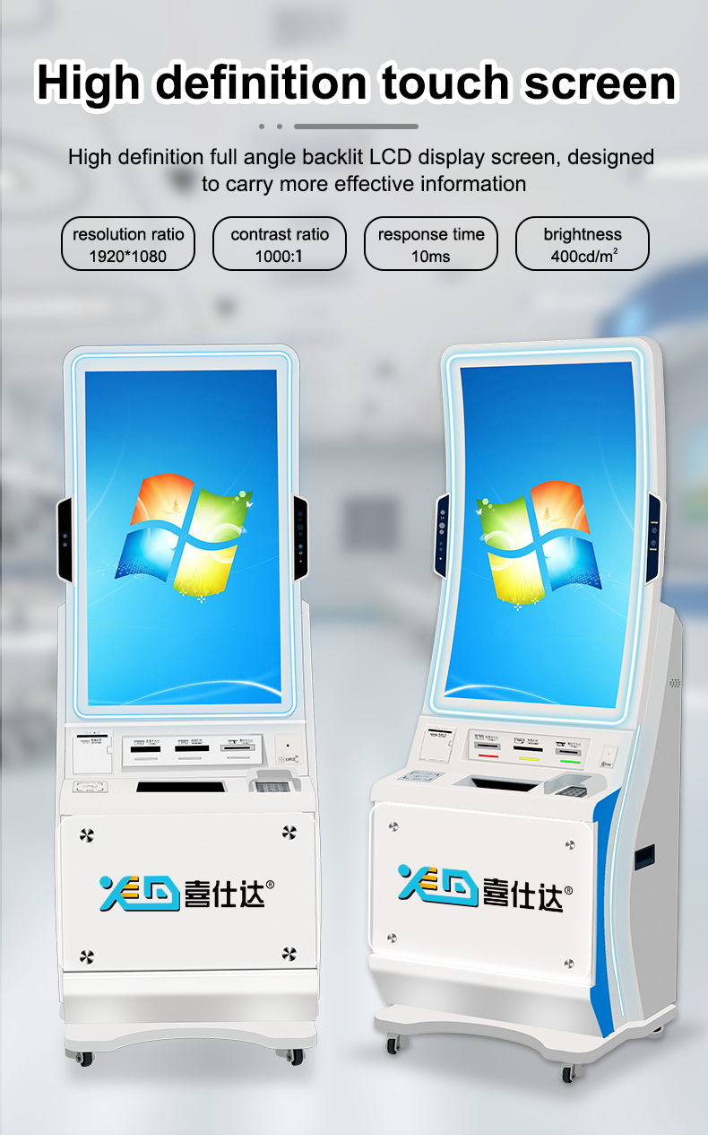 32 Inch Hospital Self Service Kiosk Payment Kiosk with A4 Printer/ Windows/Android Healthcare Kiosks