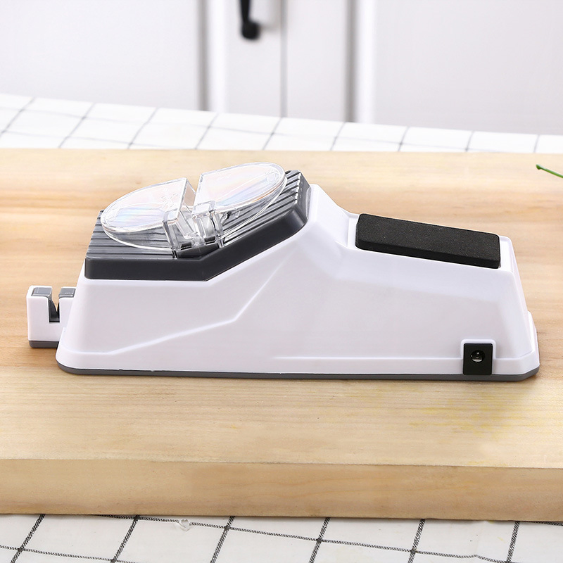 Open Edge Grindstone Scissors Portable Kitchen Grindstone Home Use Electric Knife Sharpener