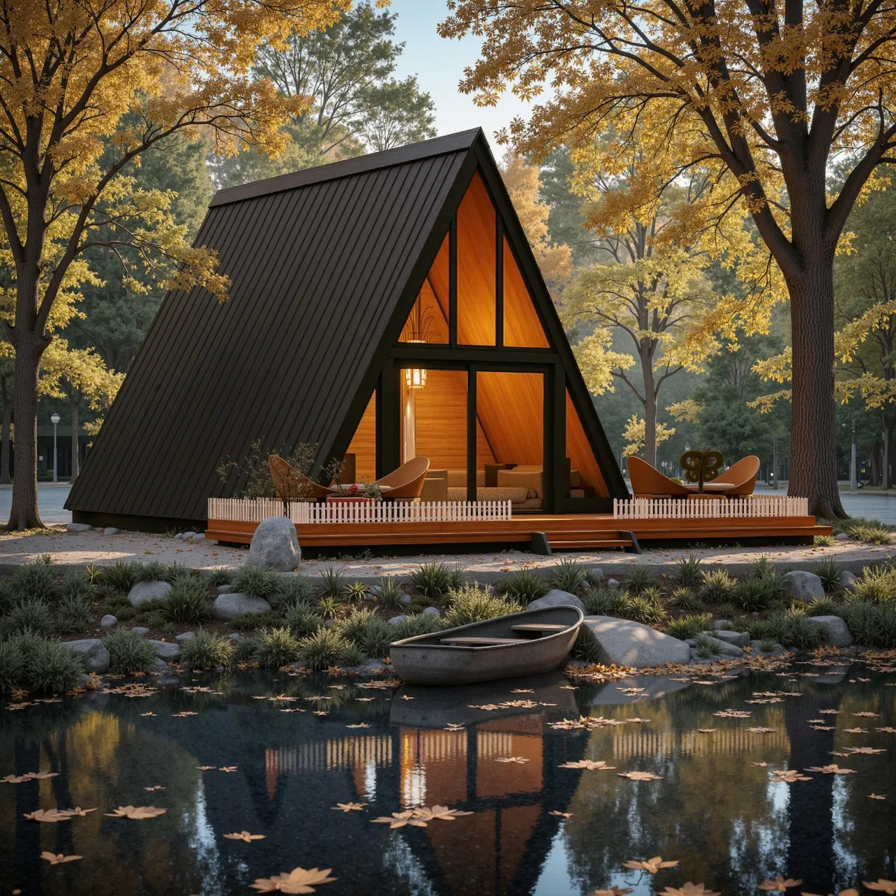 Luxury Frame Tiny House Triangle House Low-Rise Villa Heat-Insulated Portable House Casa Modular Homes Prefabricated House