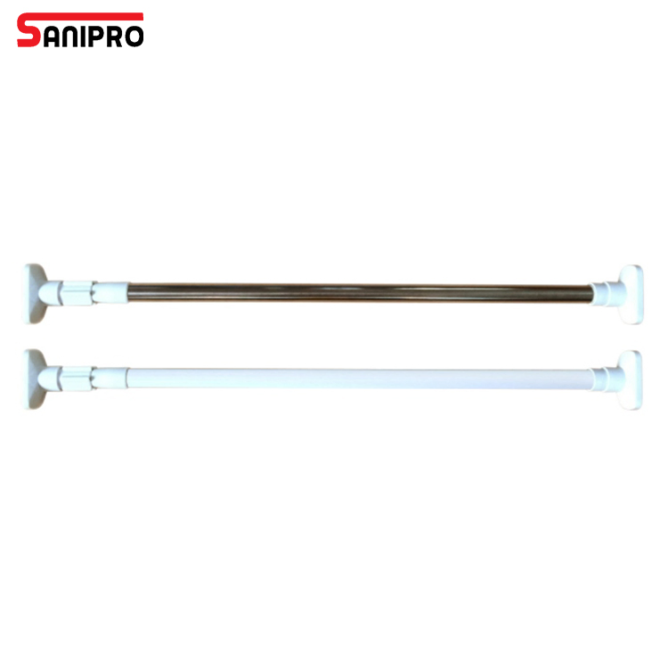 Sanipro Shower Curtain Rail Towel Poles Adjustable Rod for Bathroom Windows, Telescopic Hanging Clothes Drying Rods