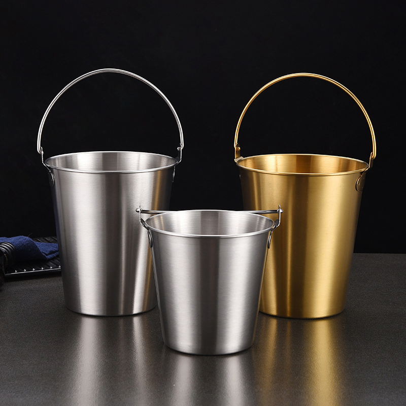 Bar Stainless Steel Ice Drink Bucket Large Outdoor Beer Wine Champagne Bottle Ice Bucket for Party