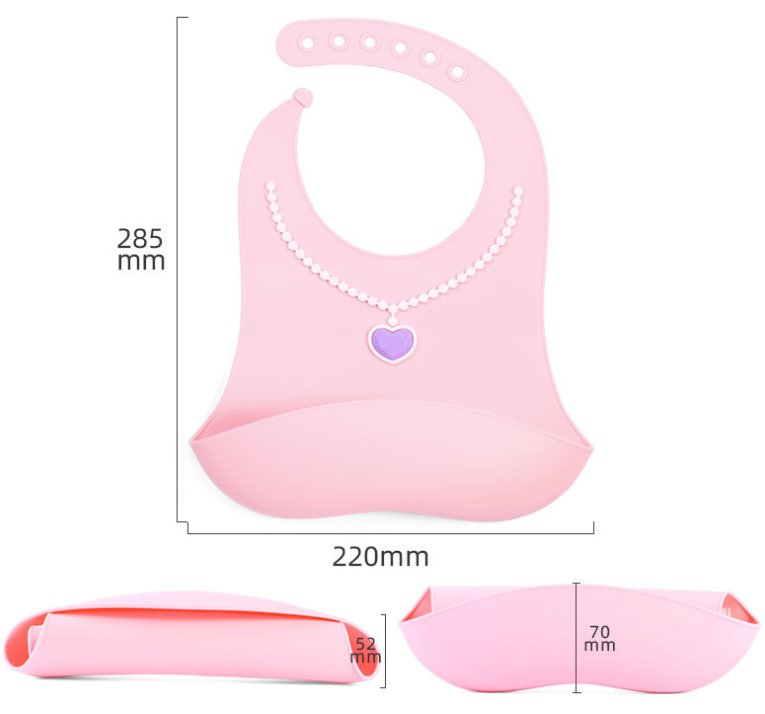 Food Grade Silicone Baby Bib Safe for Ingestion Complements Baby Tops for Small Tots