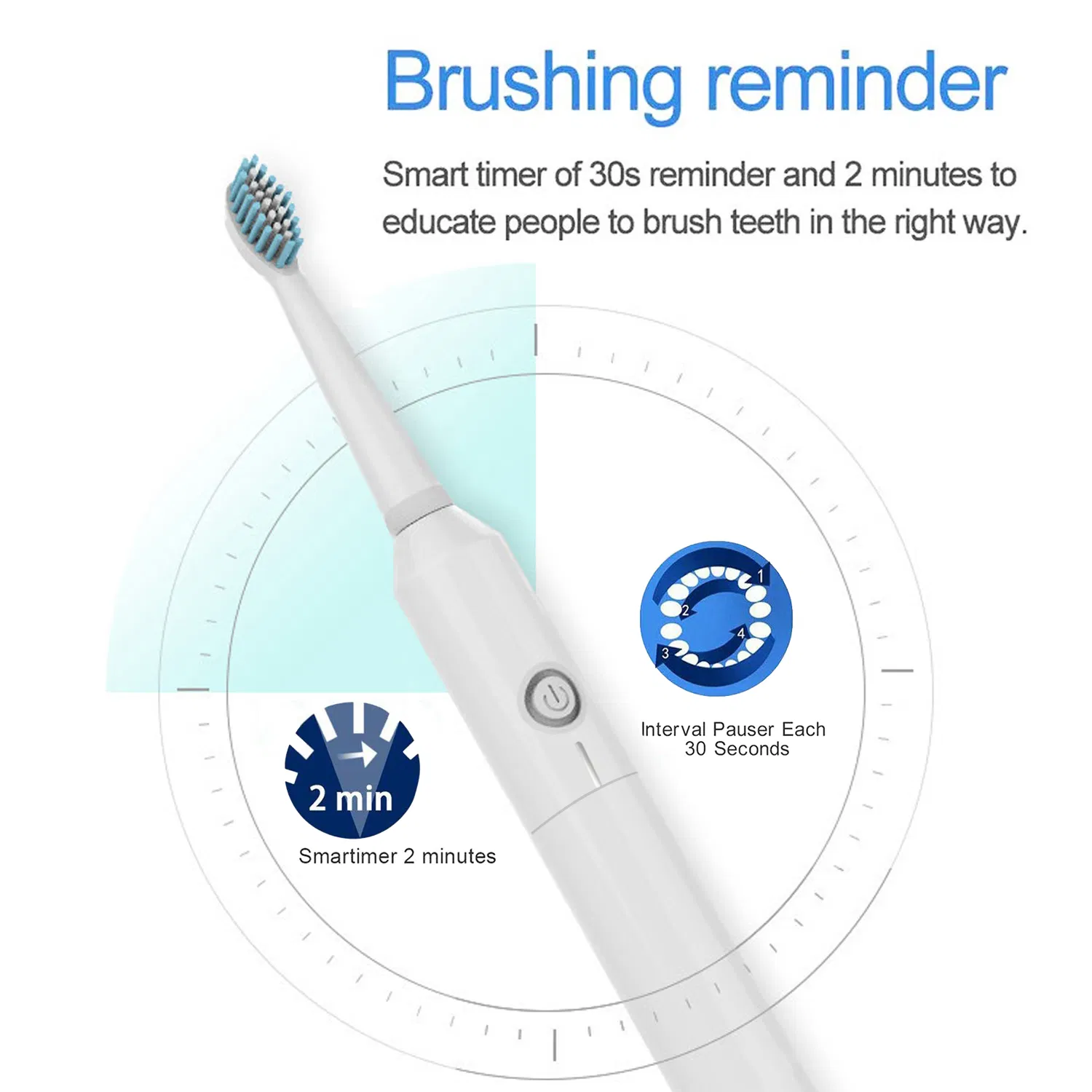 OEM Electric Waterproof Battery Powered Vibrate Sonic Electric Toothbrush
