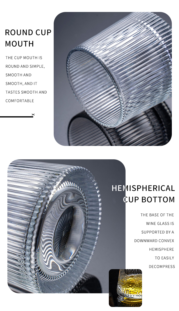 Luxury Drinking Glasses Vintage Glassware Cocktail Whisky Juice Glass Cup